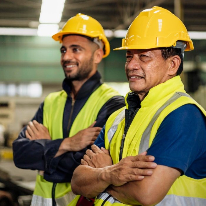 Imagem de dois trabalhadores brasileiros